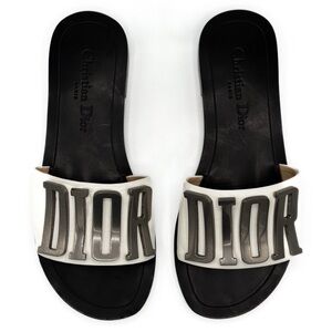 Christian Dior Diorevolution Logo Leather Sandals 36